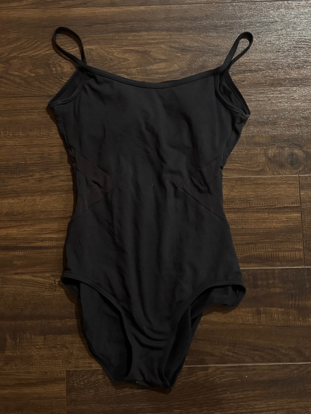 Capezio Black Slim-Strap One-Piece Leotard